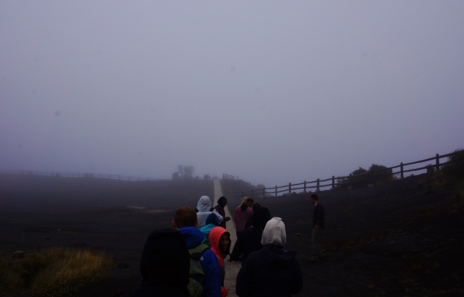 Walking up to the crater
