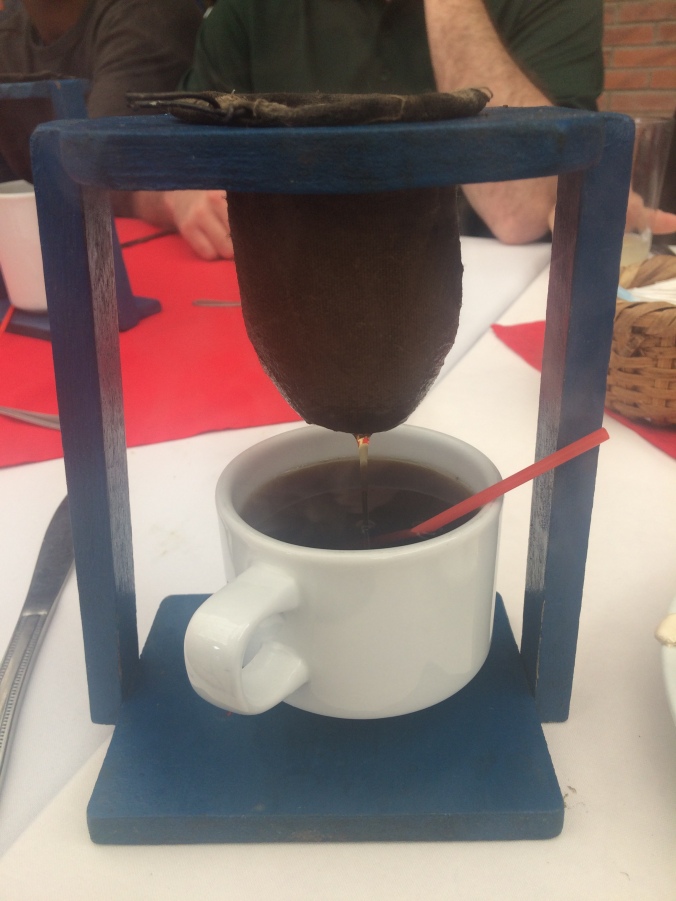 The cool little coffee contraption. 